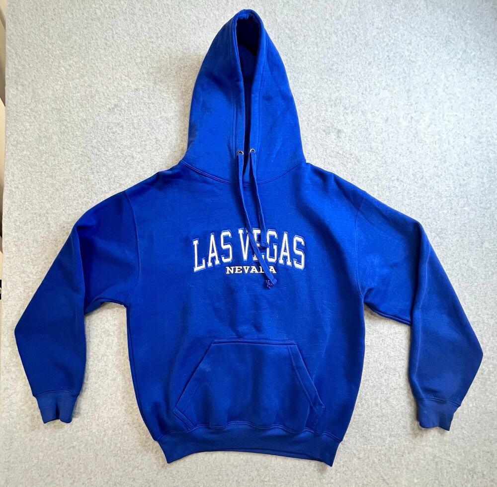 Hoodie Pacific & Co. Blue Las Vegas Nevada Graphic Fleece Pullover Mens M